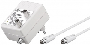 Goobay kétkészülékes antennaerősítő 15 dB (DVB-T, DVB-T2, DVB-C) (67226)
