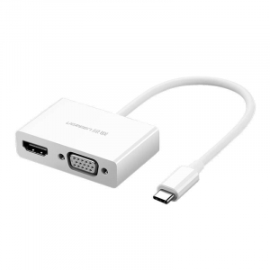 UGREEN USB-C - HDMI + VGA adapter feh&eacute;r (30843)