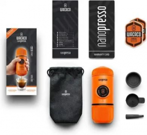 Wacaco Nanopresso hordozható kávéfőző őrölt kávéhoz narancssárga (WNANO-GR-O)