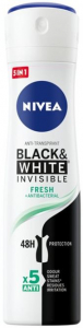Nivea Black & White Invisible Fresh dezodor spray 150 ml