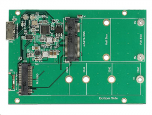 Delock M.2 + mSATA külső SSD ház kék (62731)