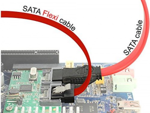 DeLock 83832 SATA Flexi kábel 10 cm piros