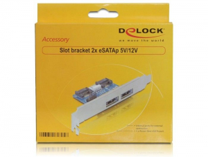 DeLock DL61725 Slot bracket 2x eSATAp 5V/12V