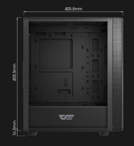 Darkflash DK360 számítógépház + 3db ARGB hűtőventilátor fekete