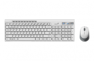 Genius SlimStar 8230 vezeték nélküli billentyűzet fehér + egér (31340015404)