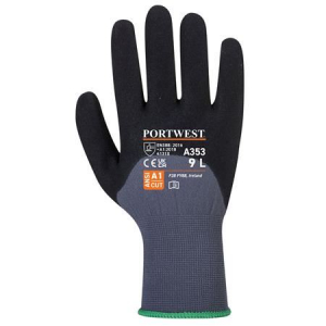 PORTWEST DermiFlex Ultra Plus nylon védőkesztyű XL-es méret szürke-fekete (A353G8RXL)