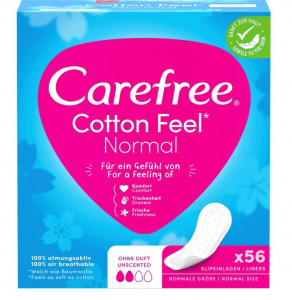 Carefree Cotton Feel Normal illatanyagmentes tisztasági betét 56 db