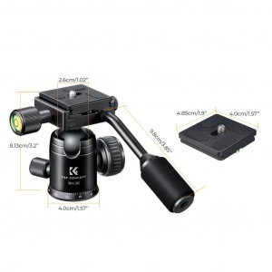 K&F Concept BH-26 &aacute;llv&aacute;ny g&ouml;mbfej karral (KF-31-049)