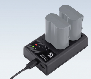 K&F Concept MH-25 akkumul&aacute;tor t&ouml;ltő 2db EN-EL15 akkumul&aacute;torhoz (KF-28-0006)