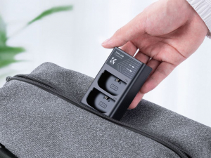 K&F Concept LC-E6 akkumul&aacute;tor t&ouml;ltő + 2db LP-E6NH akkumul&aacute;tor (KF-28-0021)