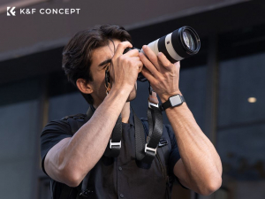 K&F Concept lapos nyakp&aacute;nt gyorskiold&oacute; csattal fekete (KF-13-115V1)