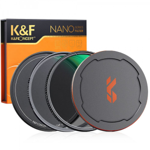 K&F Concept NANO-X series MCUV + CPL szűrő + f&eacute;m objekt&iacute;vsapka 49mm (KF-1658)