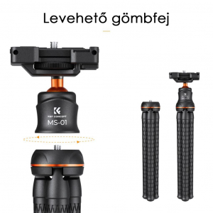 K&F Concept MS-01 hajl&iacute;that&oacute; l&aacute;b&uacute; &aacute;llv&aacute;ny g&ouml;mbfejjel &eacute;s Bluetooth kiold&oacute;val (KF-09-129)