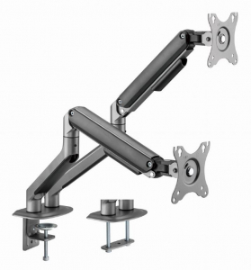 Gembird asztali dupla monitortartó konzol 13"-32" (MA-DA2-05) - Bontott termék!