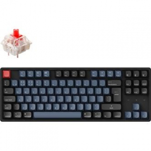 Keychron K8 Pro vezeték nélküli magyar Gateron G Pro Red mechanikus billentyűzet fekete (K8P-J1-HU)