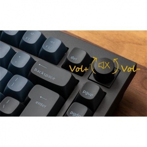Keychron Q1 V2 USB angol Gateron G Pro Red mechanikus billentyűzet fekete (Q1-M1-UK)