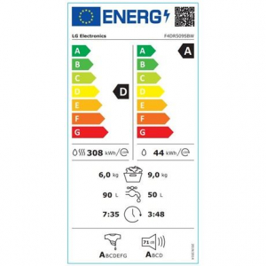 LG F4DR509SBW mosó-szárítógép