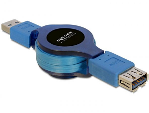 Delock DL82649 USB 3.0 visszatekerhető hosszabbító kábel