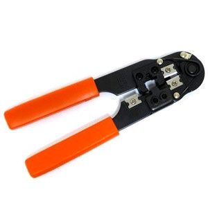 WIRETEK Krimpelő fogó 4P+6P+8P racsnis (LK-4016D)