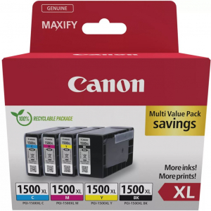 Canon PGI-1500XL nagy kapacitású tintapatron csomag fekete/ciánkék/magenta/sárga (9182B010)