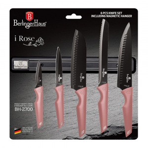 Berlinger Haus I-Rose Collection 6 részes késkészlet mágneses tartóval (BH/2700)