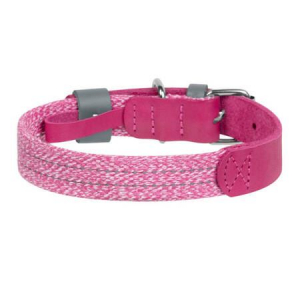 Waudog Classic nyakörv személyre szabható QR kóddal M-es pink (58927)
