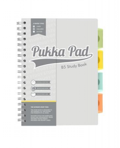 Pukka Pad Study book spir&aacute;lf&uuml;zet B5 sz&uuml;rke (9824-STU)