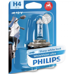 Philips WhiteVision Ultra H4 60/55 W 12 V halogén fényforrás (12342WVUBW)