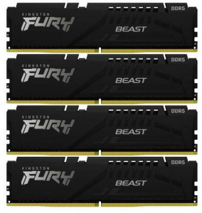 128GB 5200MHz DDR5 RAM Kingston Fury Beast CL40 (4x32GB) (KF552C40BBK4-128)