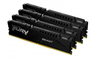 128GB 5200MHz DDR5 RAM Kingston Fury Beast CL40 (4x32GB) (KF552C40BBK4-128)