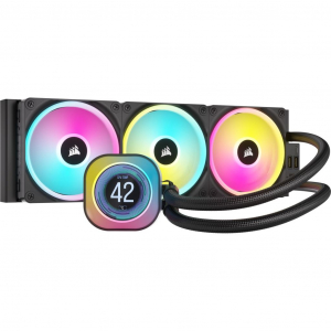 Corsair iCUE LINK H150i RGB LCD univerzális CPU vízhűtés fekete (CW-9061008-WW)