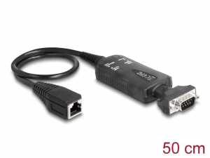 Delock Ethernet LAN RJ45 10/100 - RS-232 DB9 soros csatlakozó (62976)
