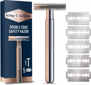 King C. Gillette Double Edge borotva + 5 db penge (7702018590148)
