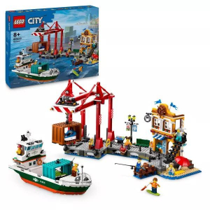 LEGO® CITY: Tengerparti kikötő teherszállító hajóval 60422 (240586)
