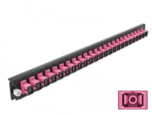 Delock 19&rdquo; k&ouml;tő doboz első panele 24 porttal SC Simplex fekete-ibolyasz&iacute;nű (43355)