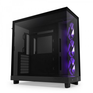 NZXT H6 Flow RGB táp nélküli ablakos ház matt fekete (CC-H61FB-R1)