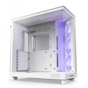 NZXT H6 Flow RGB táp nélküli ablakos ház matt fehér (CC-H61FW-R1)