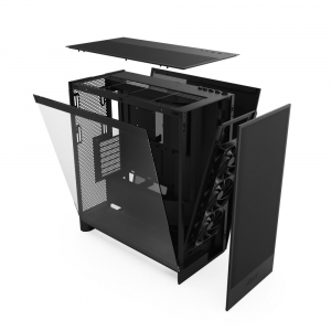 NZXT H7 Flow táp nélküli ablakos ház matt fekete (CM-H72FB-01)