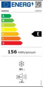 Gorenje F39EPW4 fagyasztószekrény fehér