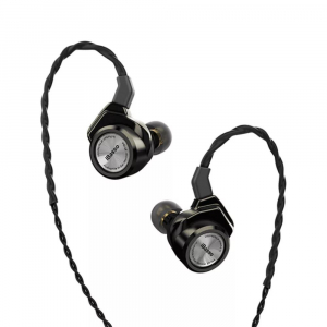 iBasso 3T-154 In-ear monitor fülhallgató 2-pin ezüstözött réz kábellel fekete