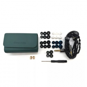 iBasso 3T-154 In-ear monitor fülhallgató 2-pin ezüstözött réz kábellel fekete