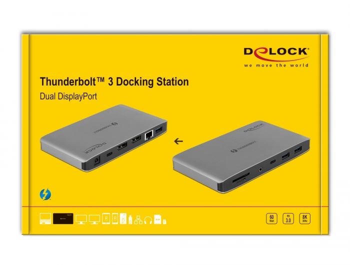 Delock Thunderbolt 3 dokkoló állomás 8K (87777)