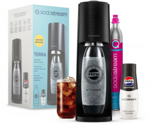 Sodastream Terra Pepsi Zero szódavíz készítő fekete (7290116748597)