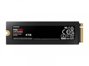 4TB Samsung 990 Pro M.2 NVMe SSD meghajtó hűtőbordával (MZ-V9P4T0CW) 3 év garanciával!
