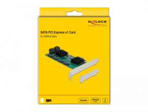 Delock PCI Express x1 - 8 portos SATA kártya (90072)