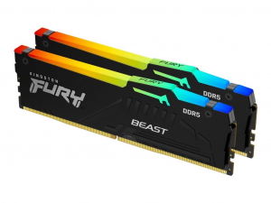 64GB 6000MHz DDR5 RAM Kingston Fury Beast Black RGB EXPO CL30 (2x32GB) (KF560C30BBEAK2-64)