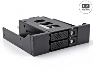 Delock Slim Mobil Rack 2 x 2.5  U.2 NVMe SSD-hez 5.25  kerettel (47011)