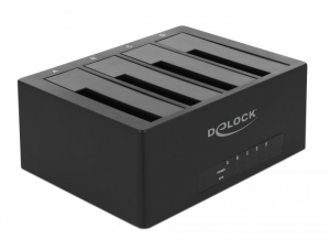 Delock USB-C  Dokkol&oacute; &aacute;llom&aacute;s 4 x SATA HDD / SSD sz&aacute;m&aacute;ra (63930)