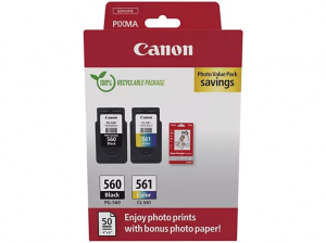 Canon PG-560 + CL-561 tintapatron + 50 lap GP-501 fotópapír (3713C008)