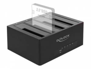 Delock USB-C  Dokkol&oacute; &aacute;llom&aacute;s 4 x SATA HDD / SSD sz&aacute;m&aacute;ra (63930)